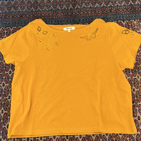 Madewell Butterfly Embroidered Eyelet Setlist Boxy Tee - Picture 3 of 3